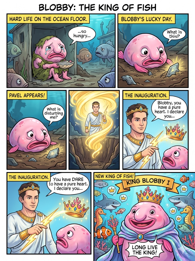 Blobby: The King of Fish Comic Strip